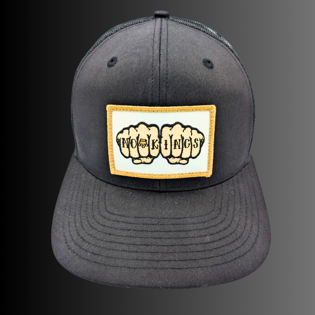 NO KINGS Patch + Hat (Black/Black)