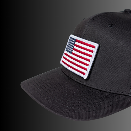 51-Star Flag Patch + Hat (Black/Black)