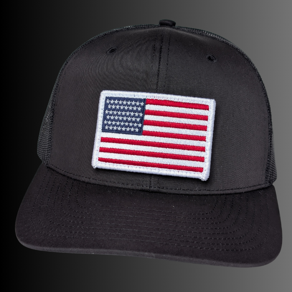 51-Star Flag Patch + Hat (Black/Black)