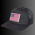 American Flag Patch + Hat (Black/Black)