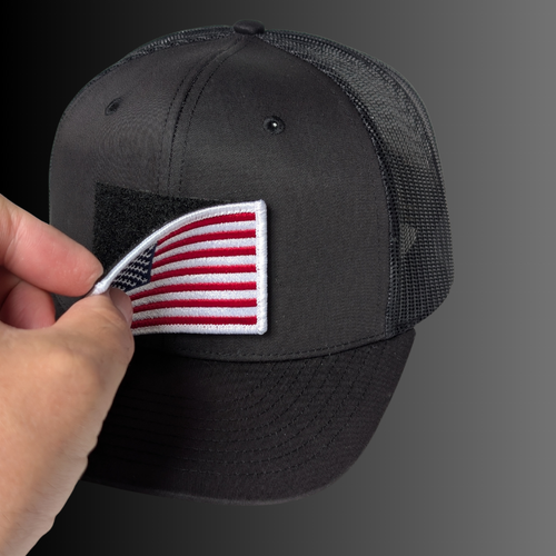51-Star Flag Patch + Hat (Black/Black)