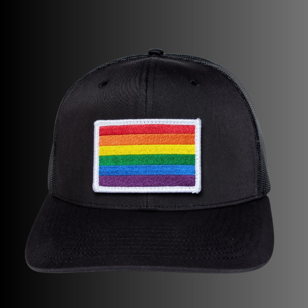 Rainbow Flag Patch + Hat (Black/Black)
