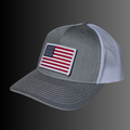 51-Star Flag Patch + Hat (Heather Grey/White)