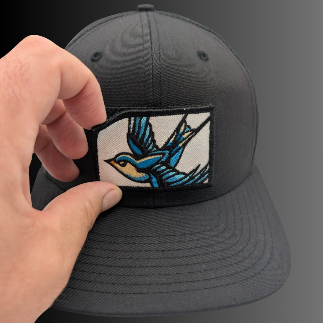 Swallow Patch + Hat (Black/Black)