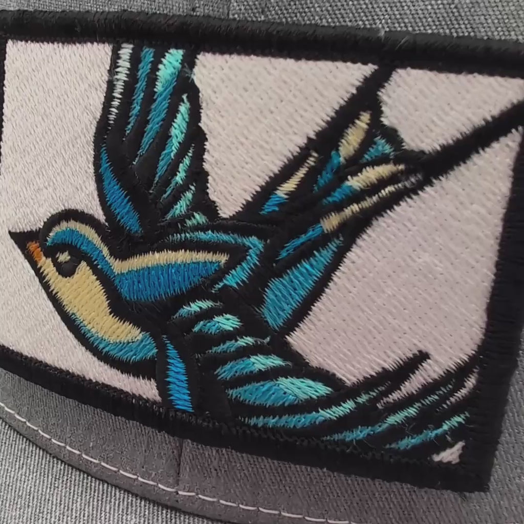 Swallow Patch + Hat (Heather Grey/White)