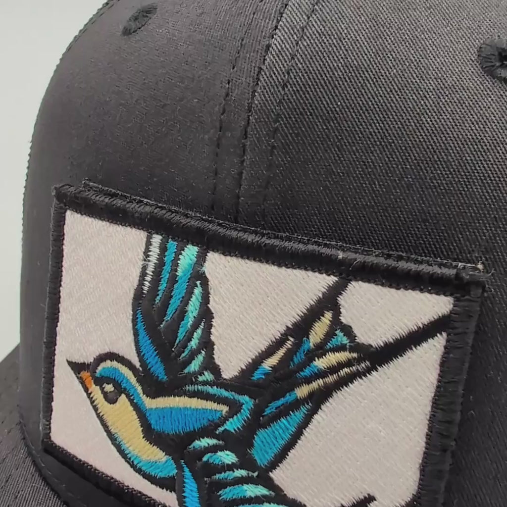 Swallow Patch + Hat (Black/Black)