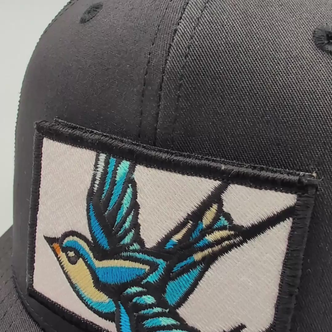 Swallow Patch + Hat (Black/Black)